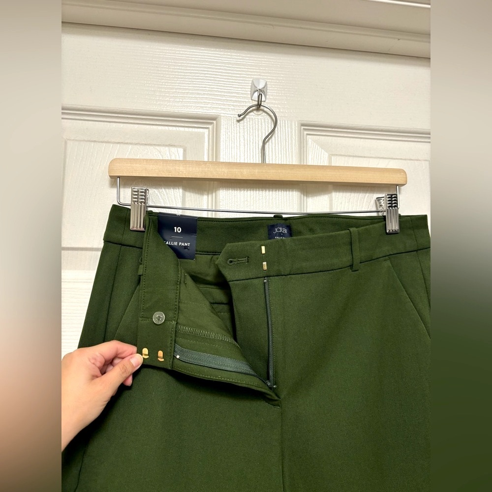 NWT J.Crew Kallie Straight Leg Pant in Green - Picture 6 of 10